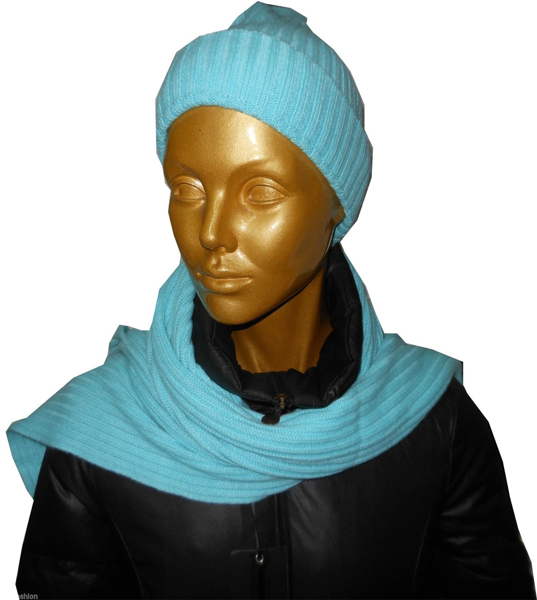 Sciarpa Cappello Di Lana Blu Elettrico Completo Cappello Sciarpa