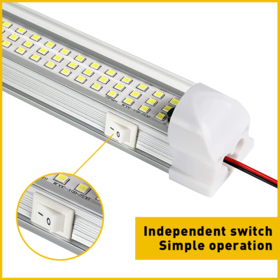 Linkstyle Kit D'éclairage Intérieur 120 LED 12 V 40 Modules Lumineux Avec Interrupteur Eclairage Super Lumineux Pour Voiture Van Camping Car Blanc