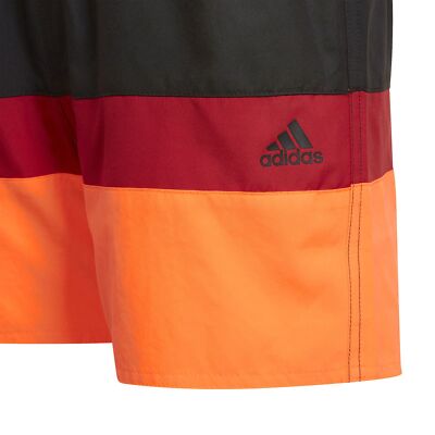 Adidas Children Swim Trunks Board Shorts Colourblock Black Red