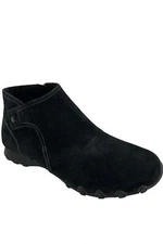 Skechers Bikers Lite Suede Ankle Boots Good Mood Black