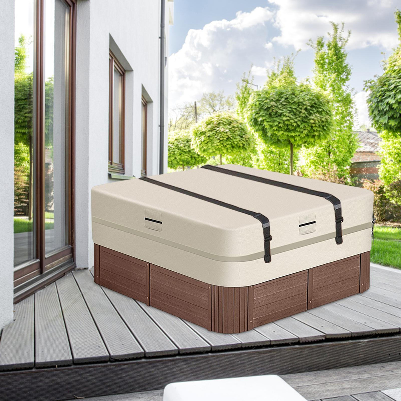 Pool Spa Hot Tub Cover Cap Heavy Duty Waterproof Sun Snow Rain