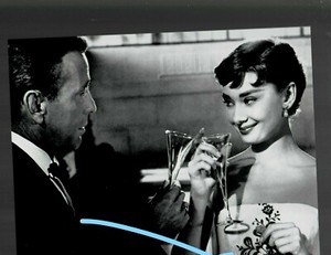 SUPER RARE!! 8x10 VINTAGE AUDREY HEPBURN HUMPHREY BOGART 1954 "SABRINA"!! (2)