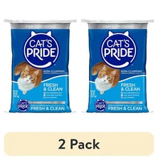 (2 pack) Cat's Pride Fresh & Clean Scented Non-Clumping Cat Litter, 20-Pound Bag