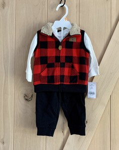 carter's buffalo plaid vest