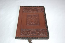 ANCIEN COUVRE LIVRE EN CUIR