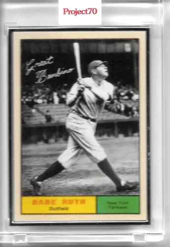 2021 Topps Project 70 BABE RUTH ARTIST PROOF SP #49/51 BY INFINITE ARCHIVES!