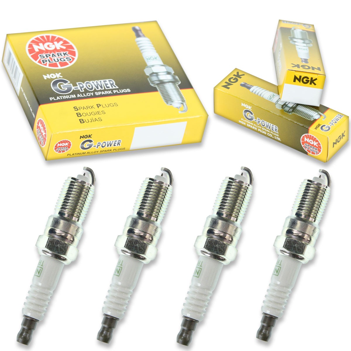4 pc NGK G-Power Spark Plugs for 2001-2010 Mazda B2300 2.3L L4 Ignition Wire xr