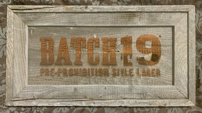 Coors Batch 19 Pre-Prohibition Style Lager Beer Sign Bar Wall  23 x 12  Rare