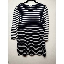 J.Crew Navy White T-Shirt Dress, Size Small, Preppy, Classic, Nautical