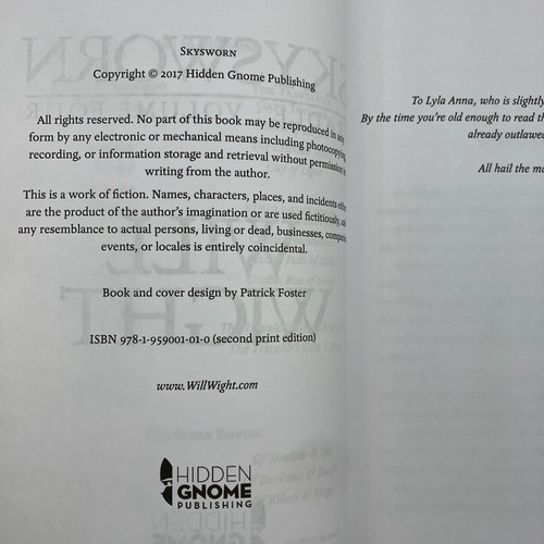 SIGNED Skysworn Cradle Series Volume 4 by Will Wight 2nd Printing 2017 TPB - Picture 6 of 10