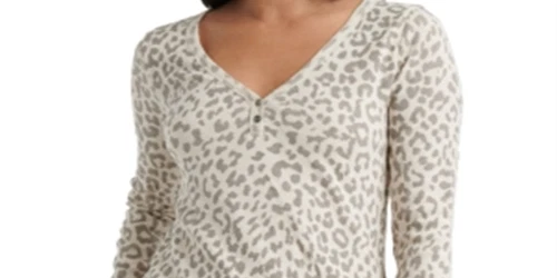 Lucky Brand Girl's Printed Thermal Top Cream Multi Size XS - Picture 5 of 6