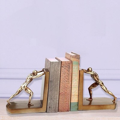 2x Man Decorative Book Ends Kreativregal Basis Antirutsch Kreativ Figuren
