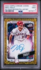2024 Topps Cosmic Chrome AUTO Mike Trout GOLD INTERSTELLAR REFRACTOR /50 PSA 9