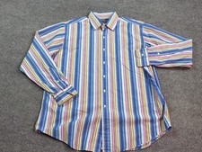 Polo Ralph Lauren Shirt Mens XL Curham Cotton Button Long Sleeve Stripe Classic