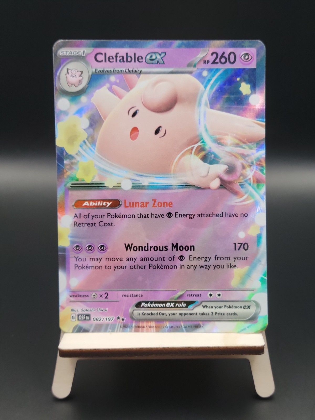 Clefable ex (Double Rare) - 082/197 - #82 - Scarlet & Violet: Obsidian Flames