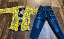 Youth size XS boys three piece set t-shirt, pants, jacket Cars theme vtg. NWT