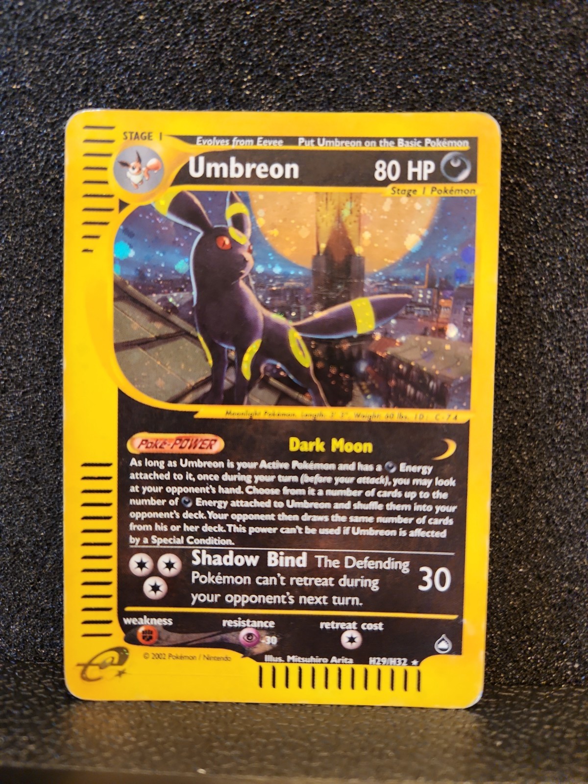 Pokemon TCG Umbreon Aquapolis Holofoil H29/H32 Moderately Played