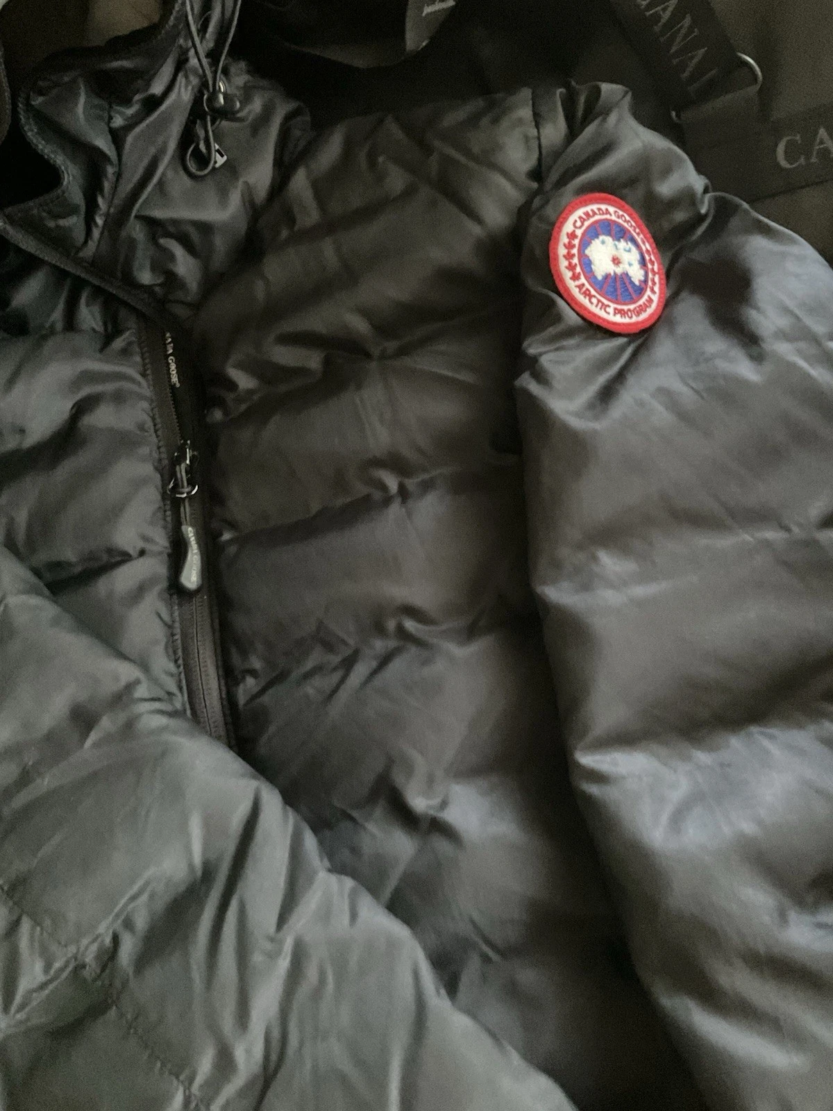 Giacca con cappuccio Canada Goose Camp taglia M nera