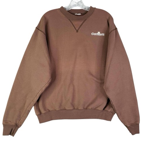 Vintage Carhartt Brown Crewneck Sweatshirt Pullover Men’s Size Medium M - Picture 2 of 7