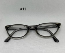 Liberty USA 5 3/4 Vintage Full Glasses Gray Transparent Cat Eye Women  s Eyewear