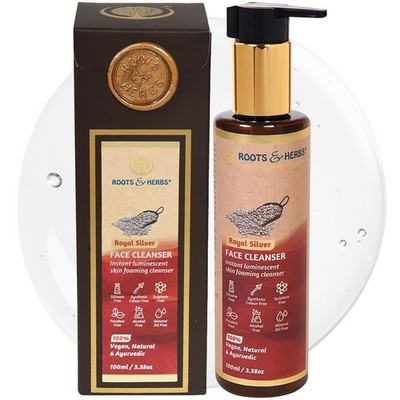 Roots & Herbs Royal Silver Face Cleanser, Ayurvedischer Gesichtsreiniger, 100ml