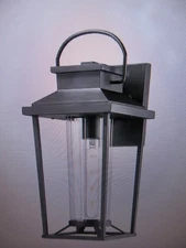 Sunpez 1-Light Exterior Lighting Fixtures Black Wall Sconce Outdoor Coach