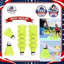 12 Pack Nylon Badminton Shuttlecocks Birdies Foam Base Indoor Outdoor