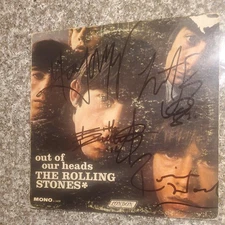 SIGNED ROLLING STONES ALBUM (OUT OF OUR HEADS, 1965) BY FOUR MEMBERS!!