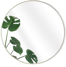 Large, Round Metal Rimmed, Wall Mirror. Perfect for bedroom, living room hallwa