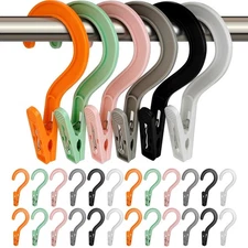 Laundry Hooks Boot Hangers Plastic Clothes Pins 2.7*5.1, Multicolor 24pcs 