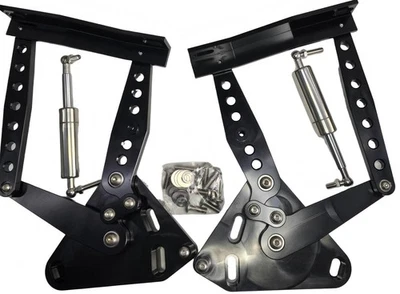 For 1967-72 Chevy GMC Truck Pickup C10 20 K10 K20 Black Billet Hood Hinges Pair - Image 1 of 2