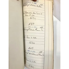 Antique Ledger Acct. Receipt Book 1891- 1903 Michigan, Ohio: Filled Handwriting