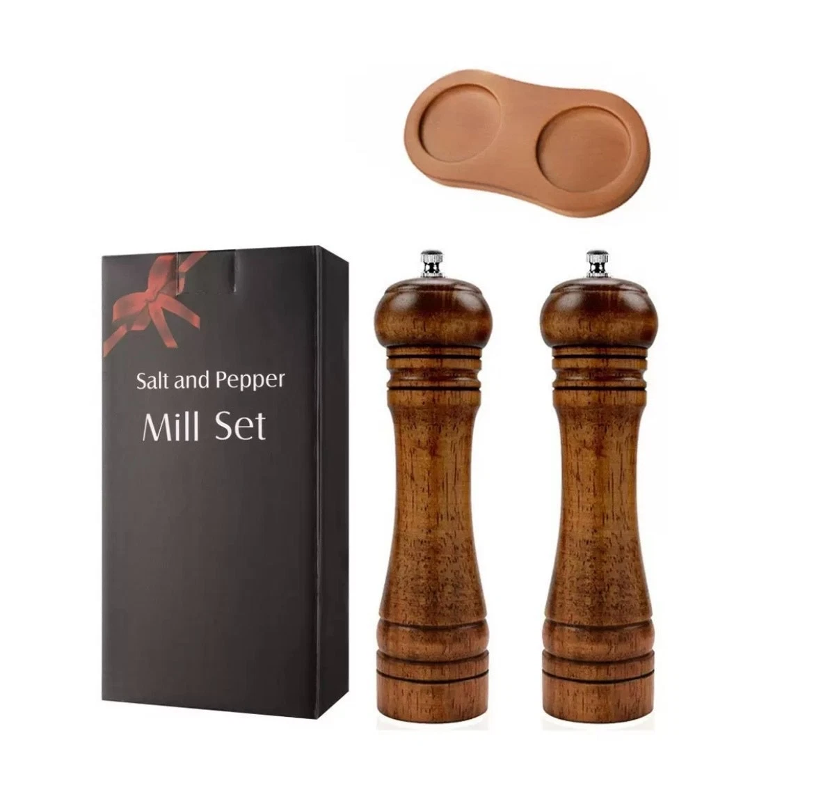 Wooden Salt and Pepper Grinder Set, Acacia Wood, Wooden tray- ideal for Gifting
Opens in a new windo