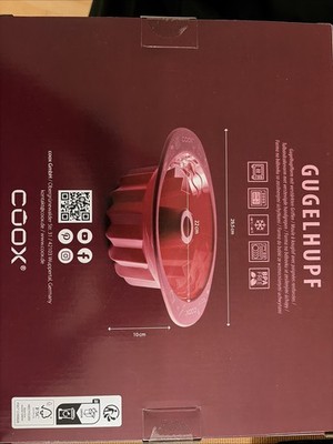 Gugelhupfform aus Silikon 22 X 10cm coox   Backform mit Griffen NEU