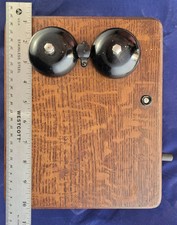 Stromberg-Carlson Telephone Magneto Crank Oak Ringer Box Good Condition Untested