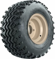 Gtw 8 Beige Steel Golf Cart Wheels With 18x9.5-8 Rogue All Terrain Tires 4
