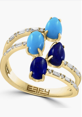 Effy Lapislazuli Türkis & Diamant Ring