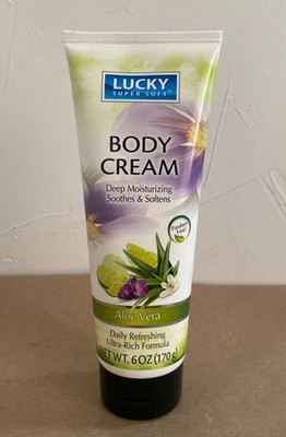 Lucky Super Soft Aloe Vera Deep Moisturizing Body Cream 6oz Soothes & Softens