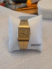 ⌚️Vintage 1980s SEIKO Tank Style Gold Tone Watch. 5y23-5099 RO/ 5058 New Battery