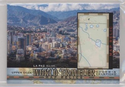 2021 Upper Deck Goodwin Champions World Traveler Map Relics La Paz Bolivia 0f3