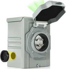 30 Amp Generator Power Inlet Box, NEMA L14-30P Power Inlet Box for 4 Prong Gener