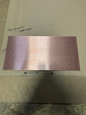 13ga 0.090 Thick Pure Copper Sheet Metal - 1/4 Hard - 7 x 14 - brushed