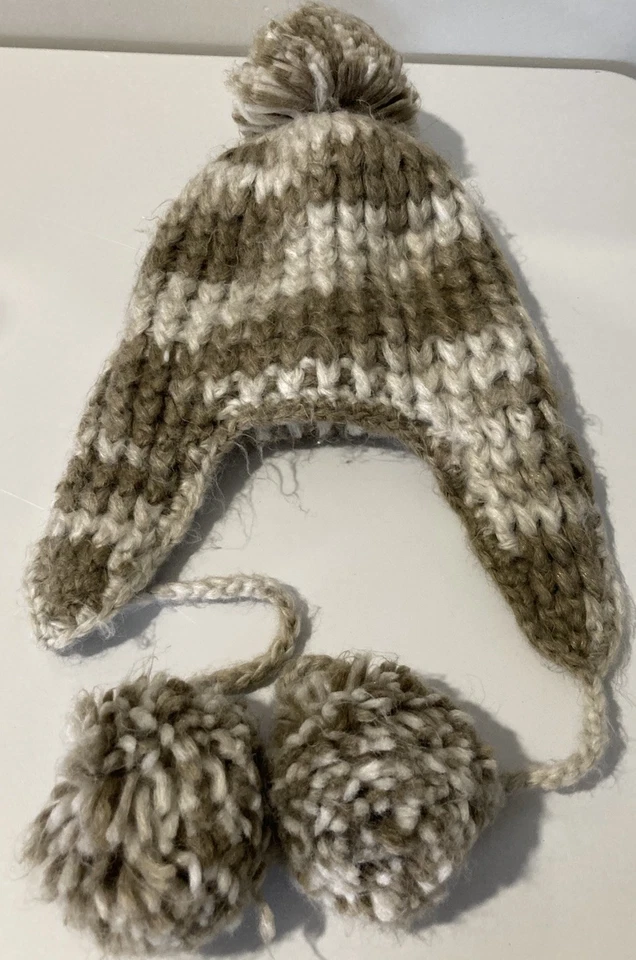 Ganchillo Grueso Cable Tejido Gorro Sombrero Pom Orejeras Gorra Terciopelo Forrado "Withmoons" OS Foto 2 de 4