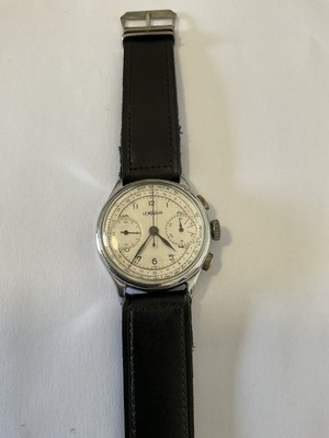 Lemania Chronograph Cal 15tl (Omega 33.3) Oversize 37.5 Funktioniert Besser Überarbeitet 
