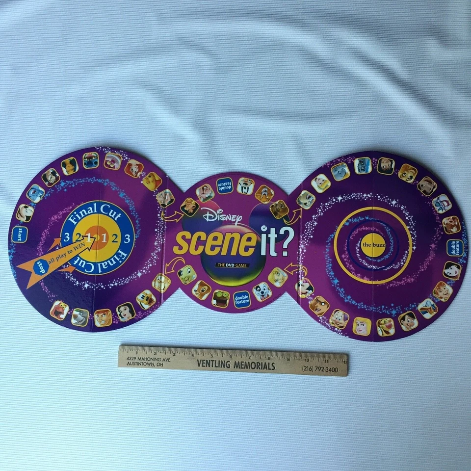 Disney Scene It? DVD Game Replacement Parts Pieces Game Board ONLY 2004 - Image 2 of 4