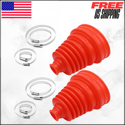 Universal Red Silicone CV Boot Kit Constant Velocity Joint 5'' 125-130 mm 2PC