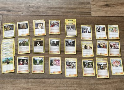 Pokémon Trainer & Supporter Lot (36 Cards, Misty, Cynthia, Oak, Brock, Wally)
