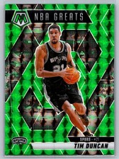 2024-25 Panini Mosaic Tim Duncan #291 Green Mosaic NBA Greats Spurs