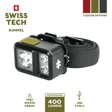 Swiss Tech Kumpel 400-Lumen Headlamp - IP67 Waterproof, 0.22lbs
