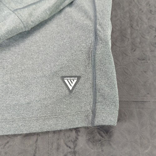 Levelwear Golf Sweatshirt 1/4 Zip Pullover Mock Neck grau langarm Herren Large - Bild 10 von 12